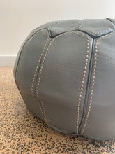 Load image into Gallery viewer, Stitched Moroccan Pouf GREY
