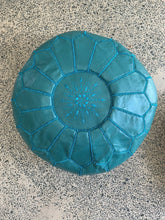 Load image into Gallery viewer, Traditional Moroccan Pouf TURQUOISE (Second for KATE)
