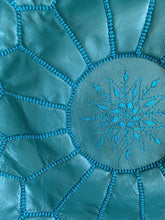 Load image into Gallery viewer, Traditional Moroccan Pouf TURQUOISE (Second for KATE)
