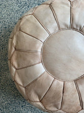 Load image into Gallery viewer, Classic Moroccan Pouf NATURAL TAN
