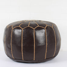 Load image into Gallery viewer, Traditional Moroccan Pouf BROWN (CHOCOLATE)
