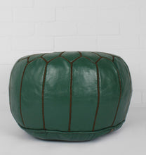 Load image into Gallery viewer, Traditional Moroccan Pouf DARK GREEN
