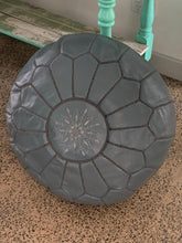 Load image into Gallery viewer, Traditional Moroccan Pouf GREY (DARK/GREY)
