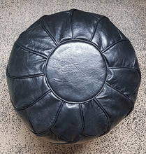 Load image into Gallery viewer, Petal Moroccan Pouf BLACK
