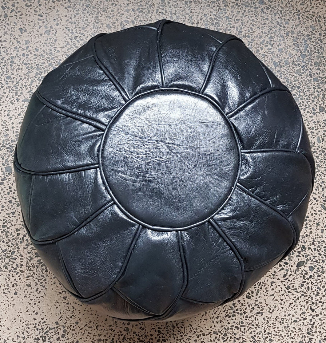 Petal Moroccan Pouf BLACK