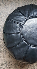 Load image into Gallery viewer, Petal Moroccan Pouf BLACK
