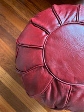 Load image into Gallery viewer, Petal Moroccan Pouf BURGUNDY
