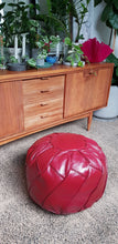 Load image into Gallery viewer, Petal Moroccan Pouf BURGUNDY
