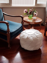 Load image into Gallery viewer, Petal Moroccan Pouf WHITE
