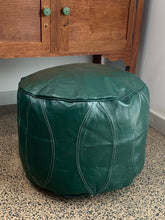 Load image into Gallery viewer, Round Moroccan Pouf GREEN
