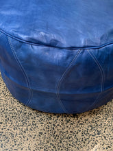 Load image into Gallery viewer, Round Moroccan Pouf SKY BLUE
