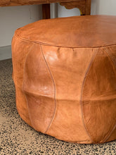 Load image into Gallery viewer, Round Moroccan Pouf TAN
