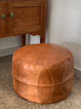 Load image into Gallery viewer, Round Moroccan Pouf TAN
