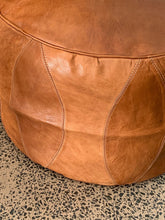 Load image into Gallery viewer, Round Moroccan Pouf TAN
