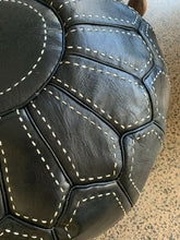 Load image into Gallery viewer, Stitched Moroccan Pouf BLACK
