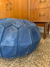 Load image into Gallery viewer, Stitched Moroccan Pouf SKY BLUE
