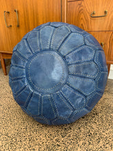 Load image into Gallery viewer, Stitched Moroccan Pouf SKY BLUE
