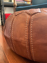 Load image into Gallery viewer, Stitched Moroccan Pouf BROWN
