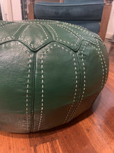 Load image into Gallery viewer, Stitched Moroccan Pouf GREEN
