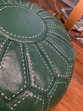 Load image into Gallery viewer, Stitched Moroccan Pouf GREEN
