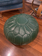 Load image into Gallery viewer, Stitched Moroccan Pouf GREEN
