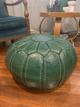 Load image into Gallery viewer, Stitched Moroccan Pouf GREEN
