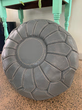 Load image into Gallery viewer, Stitched Moroccan Pouf GREY
