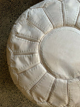 Load image into Gallery viewer, Stitched Moroccan Pouf NATURAL
