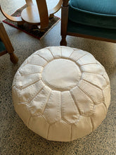 Load image into Gallery viewer, Stitched Moroccan Pouf NATURAL
