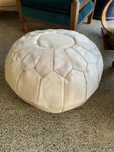 Load image into Gallery viewer, Stitched Moroccan Pouf NATURAL
