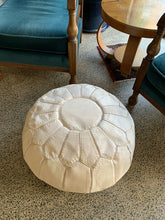 Load image into Gallery viewer, Stitched Moroccan Pouf NATURAL
