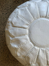 Load image into Gallery viewer, Stitched Moroccan Pouf WHITE
