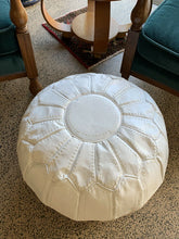 Load image into Gallery viewer, Stitched Moroccan Pouf WHITE
