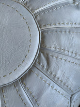 Load image into Gallery viewer, Stitched Moroccan Pouf WHITE
