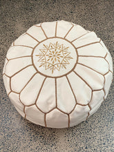 Load image into Gallery viewer, Traditional Moroccan Pouf CREAM
