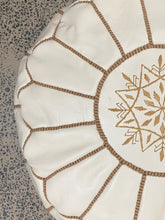 Load image into Gallery viewer, Traditional Moroccan Pouf CREAM
