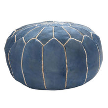 Load image into Gallery viewer, Traditional Moroccan Pouf BLUE (SKY)
