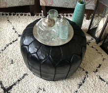 Load image into Gallery viewer, Traditional Moroccan Pouf BLACK (BLACK)
