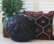 Load image into Gallery viewer, Traditional Moroccan Pouf BLACK (BLACK)
