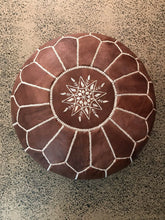 Load image into Gallery viewer, Traditional Moroccan Pouf BROWN
