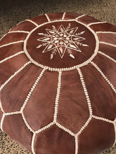 Load image into Gallery viewer, Traditional Moroccan Pouf BROWN
