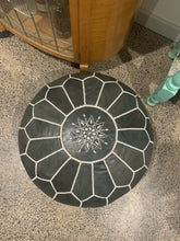 Load image into Gallery viewer, Traditional Moroccan Pouf CHARCOAL
