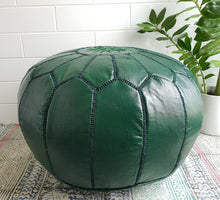 Load image into Gallery viewer, Traditional Moroccan Pouf GREEN
