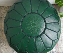 Load image into Gallery viewer, Traditional Moroccan Pouf GREEN
