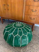 Load image into Gallery viewer, Traditional Moroccan Pouf MINT GREEN
