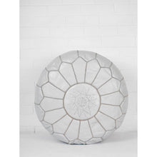 Load image into Gallery viewer, Traditional Moroccan Pouf GREY (LIGHT)
