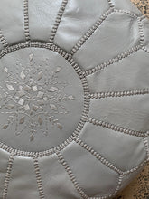 Load image into Gallery viewer, Traditional Moroccan Pouf GREY (LIGHT)
