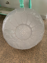 Load image into Gallery viewer, Traditional Moroccan Pouf GREY (LIGHT)
