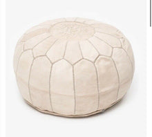 Load image into Gallery viewer, Traditional Moroccan Pouf NATURAL
