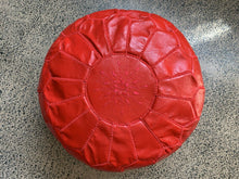 Load image into Gallery viewer, Traditional Moroccan Pouf RED
